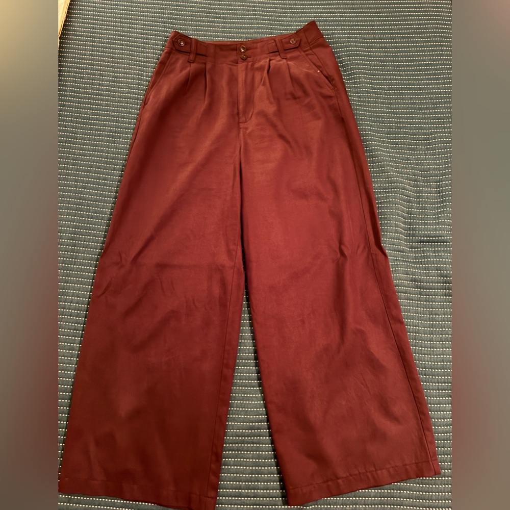 Madewell Harlow Wide Leg Pants in Raisin
